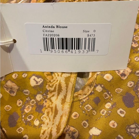 Ulla Johnson Citrine Aninda Silk Blouse - Picture 7 of 7